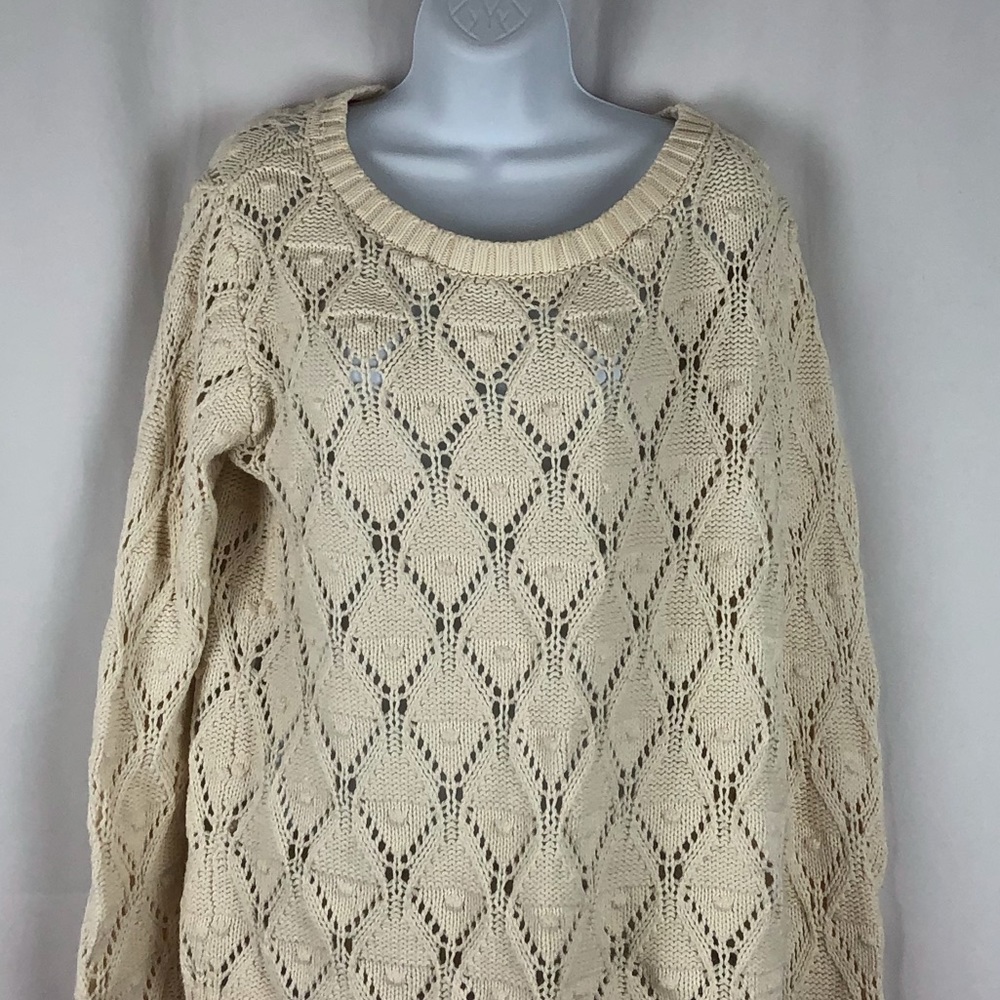 Tommy Hilfiger open weave Cotton sweater M - Picture 4 of 10